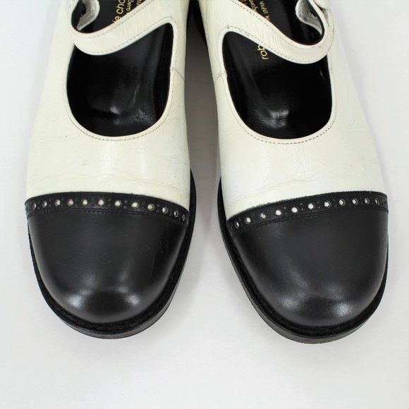 SOLD*************Comme Des Garcons Shoes Black White Mary Janes - Picture 10 of 16